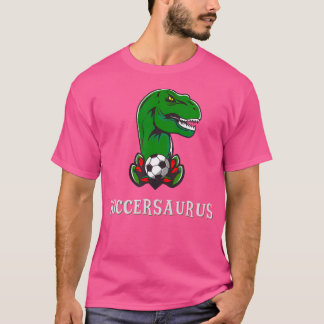 Soccersaurus Soccer Player Dinosaur T-Rex Boys Kid T-Shirt