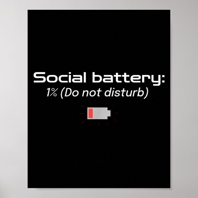 Social Battery_ 1% (do Not Disturb)  Poster (Vorne)