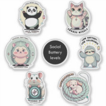 Social Battery Levels Blatt | Introvertierten Humo