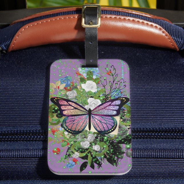 Social Butterfly 2 Gepäckmarke Gepäckanhänger (Vorderseite Insitu 2)