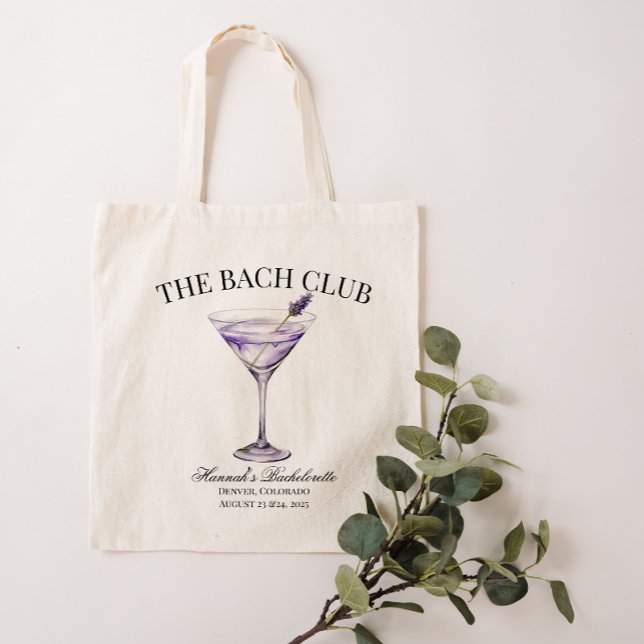 Social Club Lavender Cocktail Leinwand Tragetasche (Social Club Cocktail Series Lavender Canvas Bag)