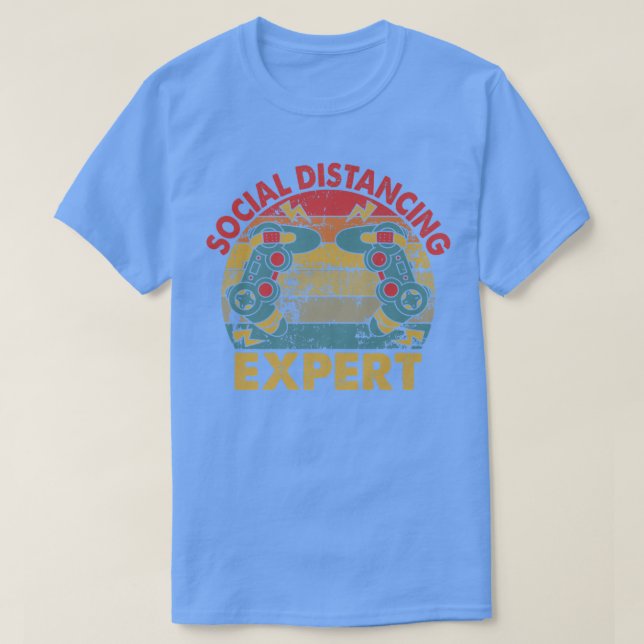 Social Distancing Epert Video Game Player Console  T-Shirt (Design vorne)