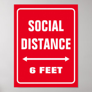Social Distancing sign Custom Corona Virus posters Poster