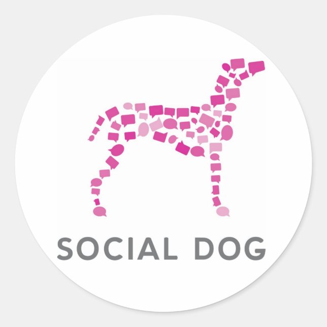 Social Dog Media Stickers 1,5" (Vorderseite)