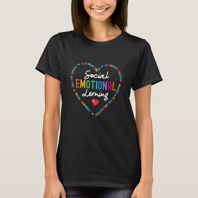 Social Emotional Learning Heart School Counselor T T-Shirt (Vorderseite)
