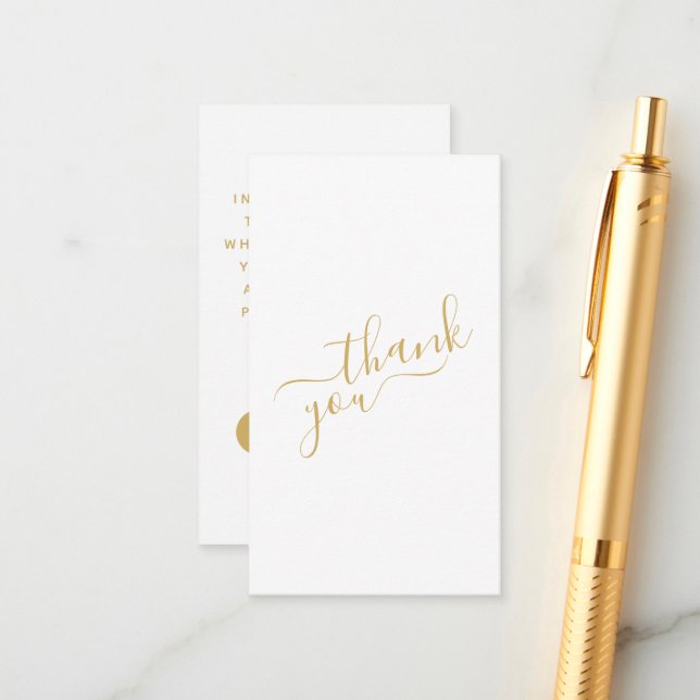 Social-Logos, Gold und Weiß-Order-Einsteckkarte. Begleitkarte (Vorderseite/Rückseite Beispiel)