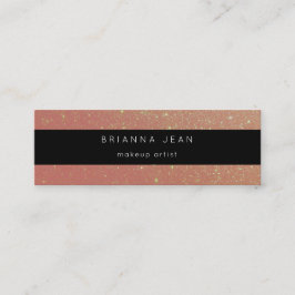 Social Media All & Website Pink Glitzer Mini Visitenkarte