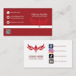 Social Media Business Cards 9 Pack mit 100 Visitenkarte