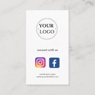 Social Media Connect mit uns Visitenkarte