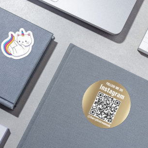 Social Media Decal, qr-Code für Ihr Instagramm, Quadratischer Aufkleber