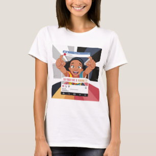Social Media Frame Fun Kids T - Shirt Design