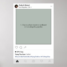 Social Media Frame Wedding Party Prop Foto Stand Poster