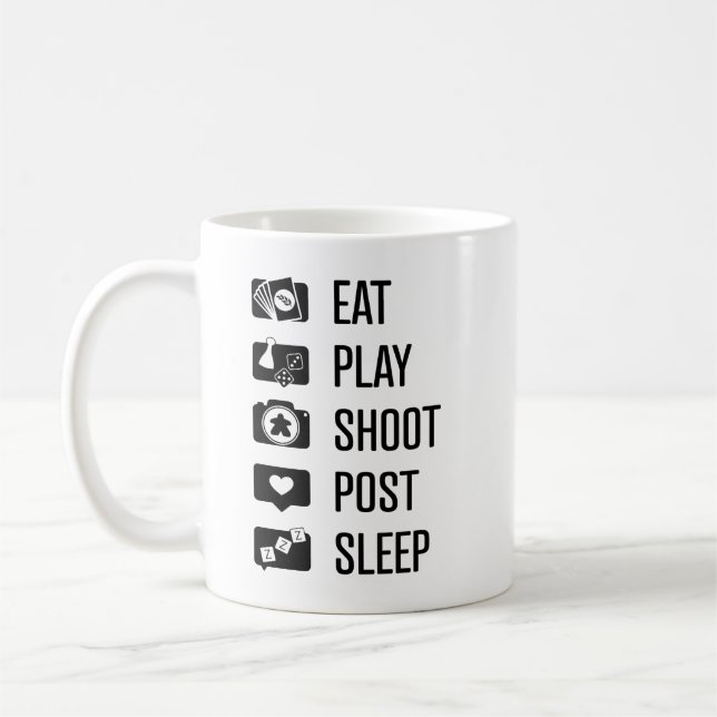 Social Media Gamer Black Art Tasse (Links)
