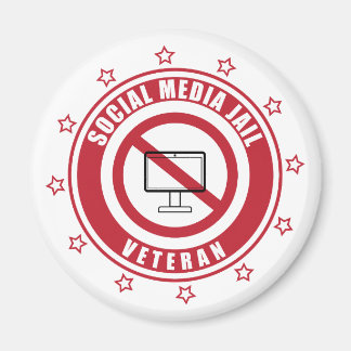 Social Media-Gefängnisrätin Veteran Abzeichen Magnet