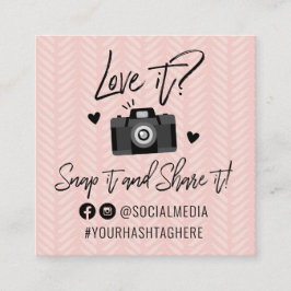 Social Media Hashtag Square Business Card Quadratische Visitenkarte