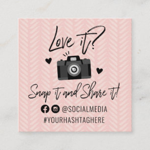 Social Media Hashtag Square Business Card Quadratische Visitenkarte