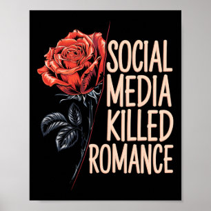 Social Media hat den Romantik-Meme-Valentinstag ro Poster