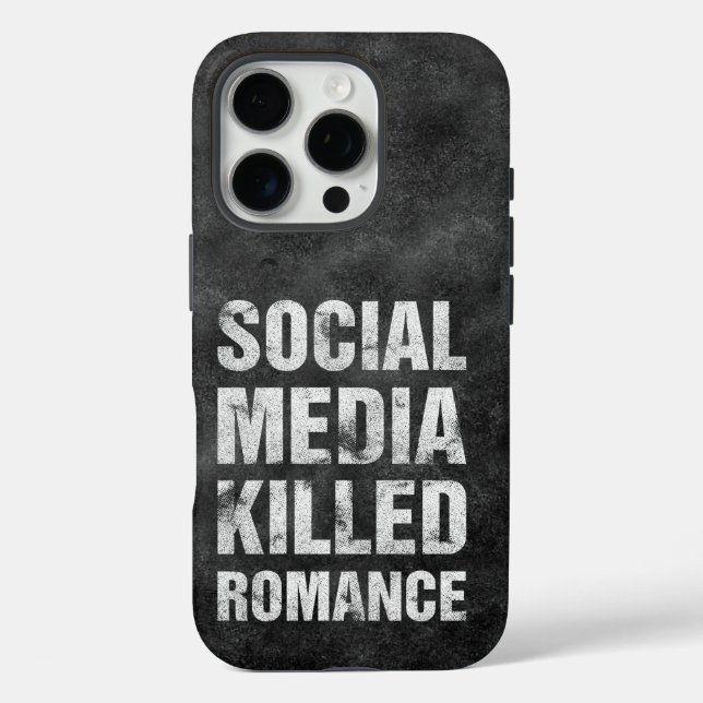 Social Media Killed Romance Case-Mate iPhone Hülle (Rückseite)