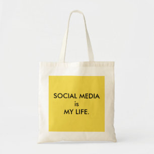 Social Media Life-Zitat Tragetasche