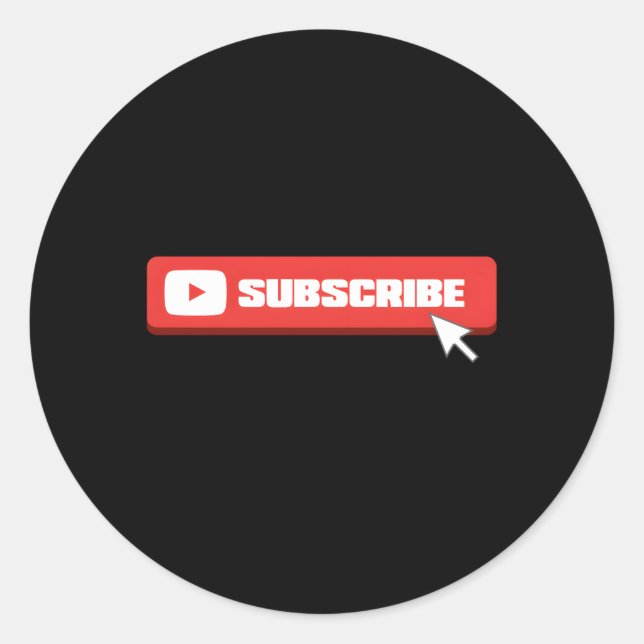 Social Media like Share Comt-Abonnent Vlogger Runder Aufkleber (Vorderseite)