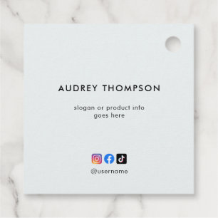 Social-Media-Logo für Unternehmen Geschenkanhänger