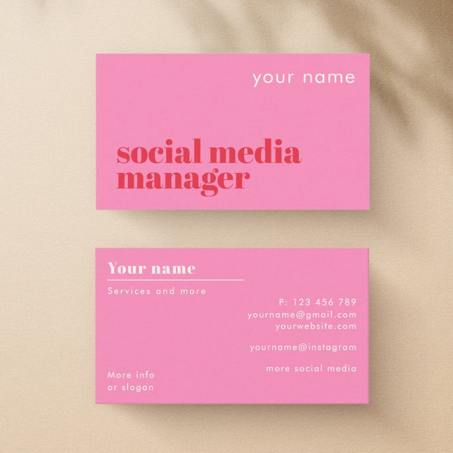 Social Media Manager moderne Visitenkarte (Von Creator hochgeladen)