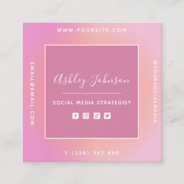 Social Media Manager Social Media QR-Code Sommer Quadratische Visitenkarte