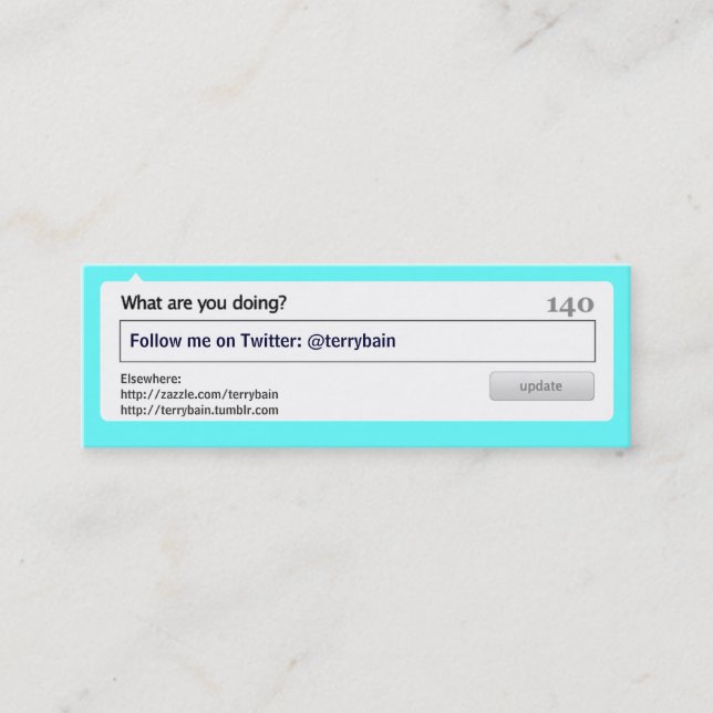 Social Media Mini Visitenkarte (Vorderseite)