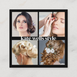 Social Media-Netzwerke für "Schwarze hinzufügen" f Quadratische Visitenkarte