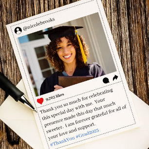 Social Media Post Foto Abschluss Vielen Dank Dankeskarte