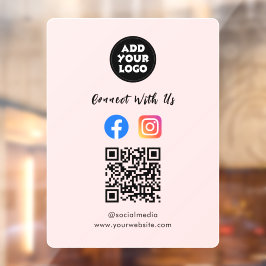 Social Media QR-Code | Instagram & Facebook Fensteraufkleber