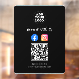 Social Media QR-Code | Instagram & Facebook Fensteraufkleber