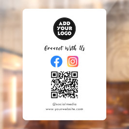 Social Media QR-Code | Instagram & Facebook Fensteraufkleber
