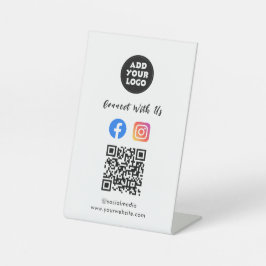 Social Media QR Code | Instagram Facebook Tabletop Sockelschild