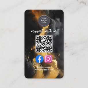 Social Media QR Code Modern Pro Minimalistisch Ele Visitenkarte