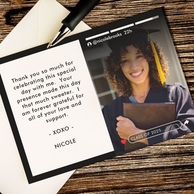 Social Media Story Post Foto Abschluss Dankeskarte (Von Creator hochgeladen)