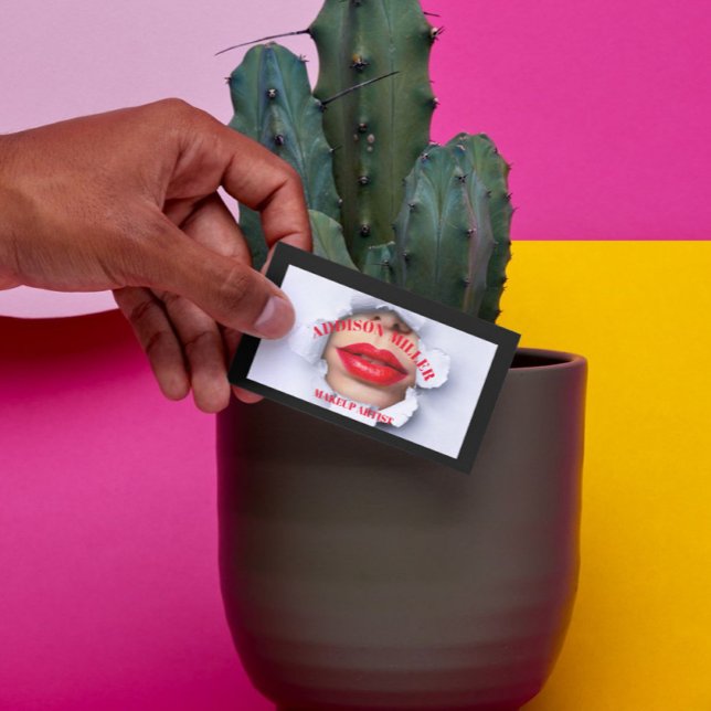 Social Media, Trendy Makeup Artist QR-Code Visitenkarte (Von Creator hochgeladen)