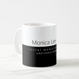 Social Midia Marketing Name Schwarz Weiß Kaffeetasse