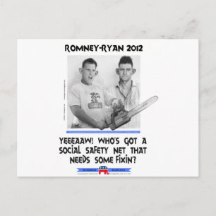 Social Safety net ryan romney tshirt.jpg Postkarte