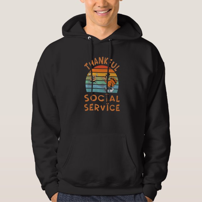 Social Service Job  Thanksgiving Hoodie (Vorderseite)