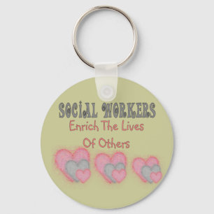 Social Worker Gifts "Enrich The Lives of Others" Schlüsselanhänger