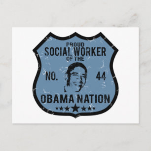 Social Worker Obama Nation Postkarte