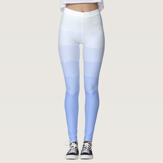 Socialite Blue Grade Ombre Pattern Leggings (Vorderseite)