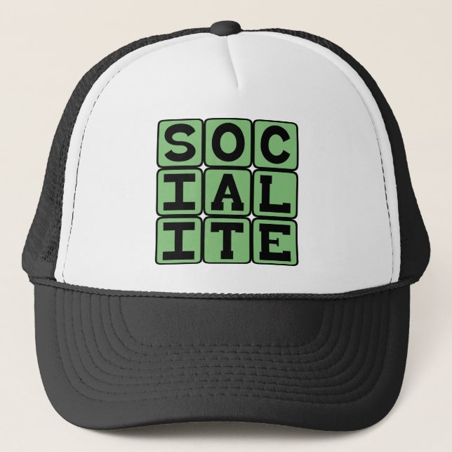 Socialite, PartyGoer Truckerkappe (Vorderseite)