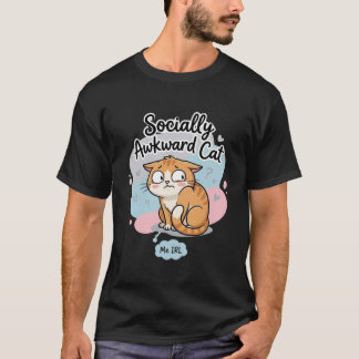 Socially Awkward Cat Tee | Introvert Cat Lover
