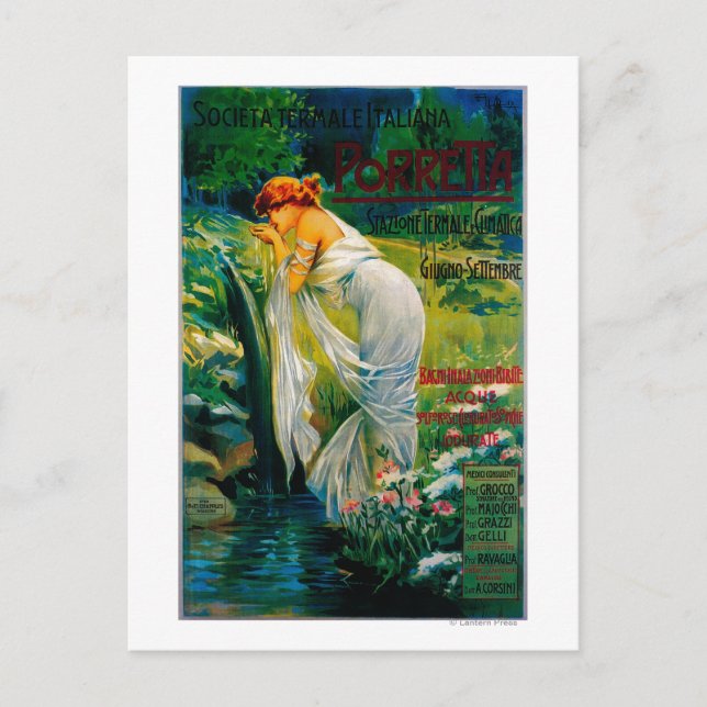 Societa Termale Italiana Vintag Poster Europe Postkarte (Vorderseite)