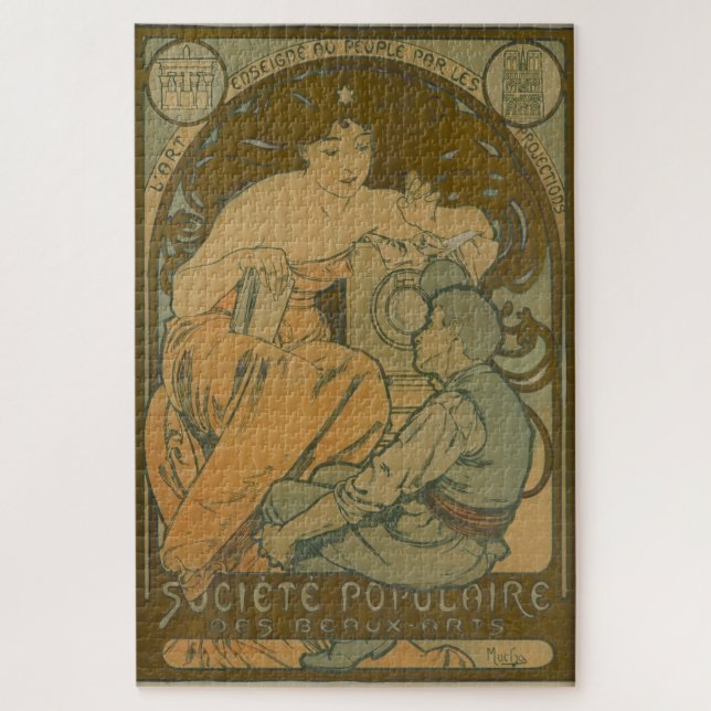 Société Populaire Des Beaux-Arts - Alphonse Mucha Puzzle (Vertikal)