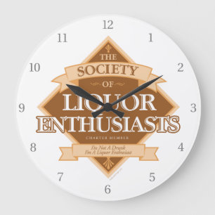 Society of Liquor Enthusiasts Large Clock Große Wanduhr