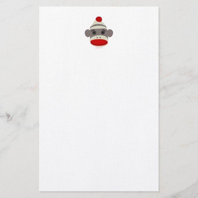 Sock-Affen-Gesicht Briefpapier (Vorderseite)