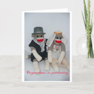 Sock-Affen-Hochzeitskarte Karte